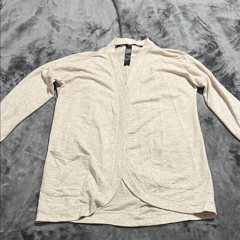 RBX Light Beige Open Front Cardigan